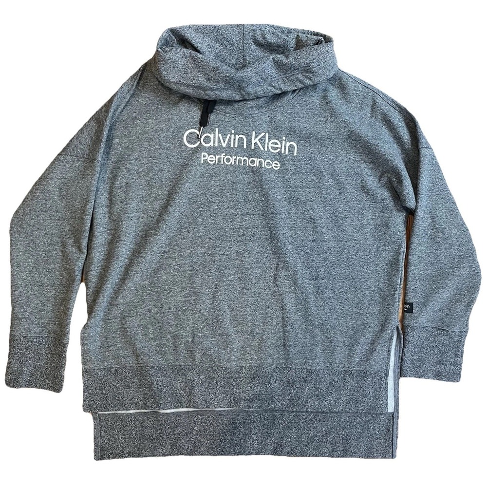 Calvin Klein Performance Men's Hoodie XL Gray Long Sleeve Pullover
